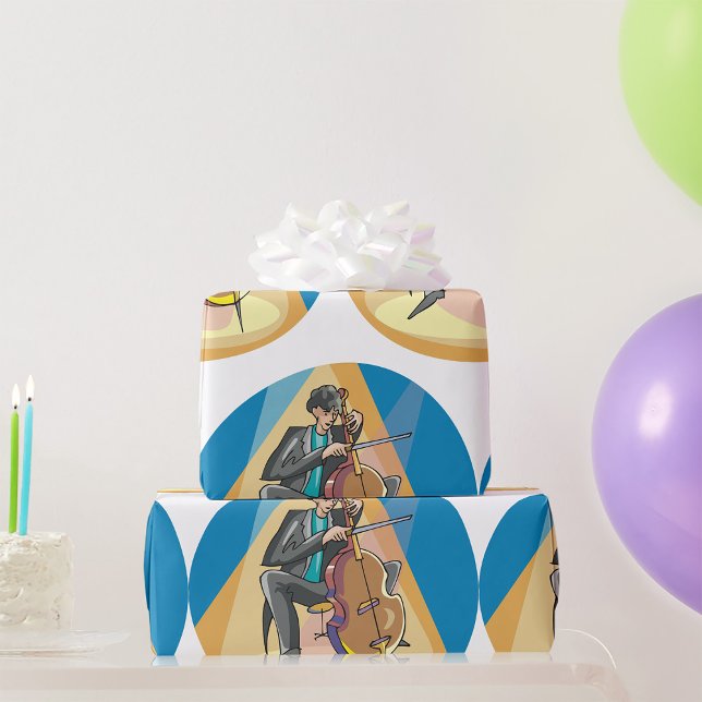 Musician Playing The Chello Wrapping Paper (Creator Uploaded)