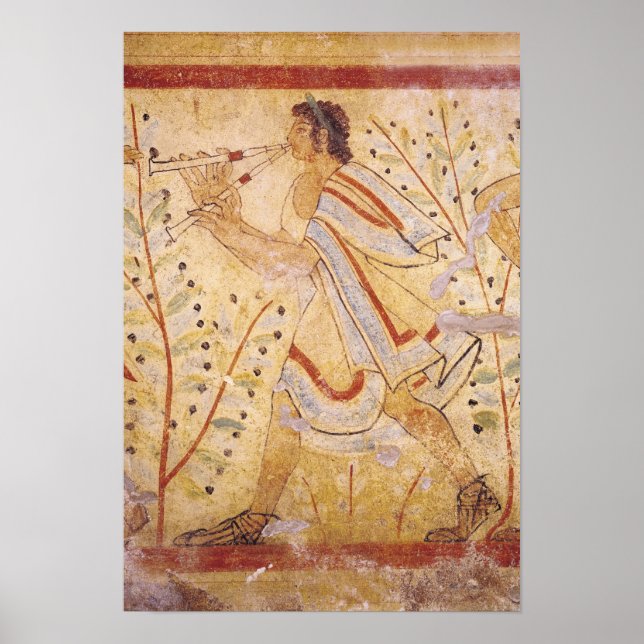 Musician playing the Pipes Poster (Front)