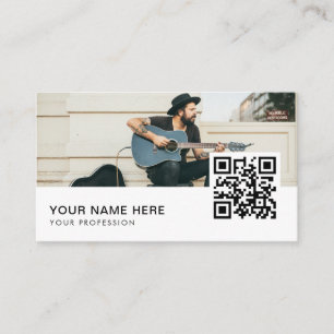 Musician QR Code  Business Car Card