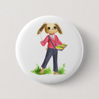 Musician Rabbit Button