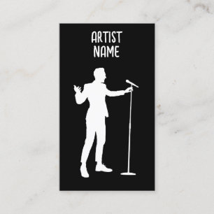 Musician Singer MC Microphone Artist Male Business Card