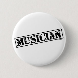 Musician Stamp 6 Cm Round Badge