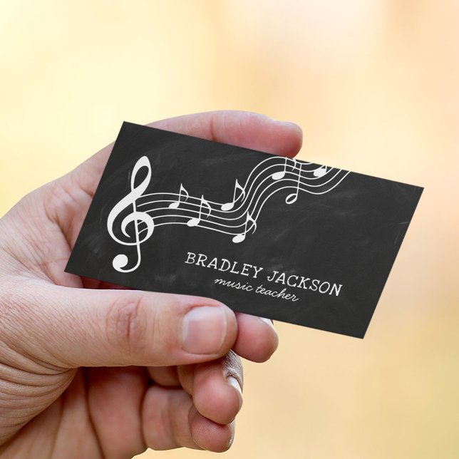 Musician Teacher | Modern Music Tutor Business Card (Creator Uploaded)