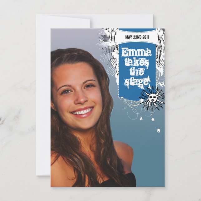 Musician Theatre Graduation Invitation (Front)