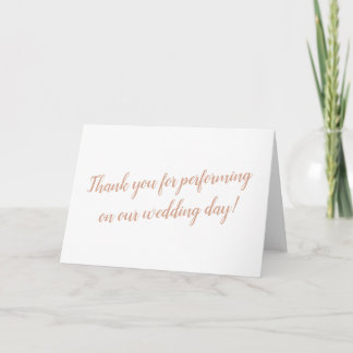 Musician Wedding Thank You Card