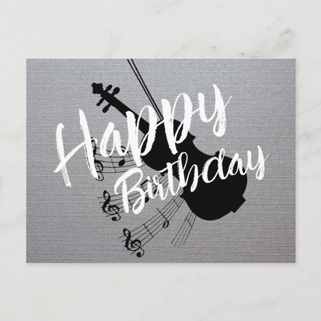 Musician's birthday  postcard (Front)