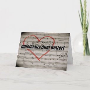 Musicians Duet Better greeting card