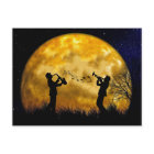 Musicians Full Moon Watercolor