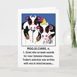 Musicians Funny Birthday Greeting Card