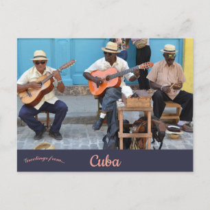 Musicians in Havana Cuba Postcard