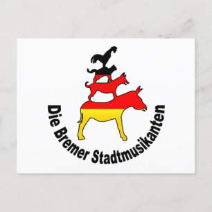 Musicians of the Town of Bremen Postcard