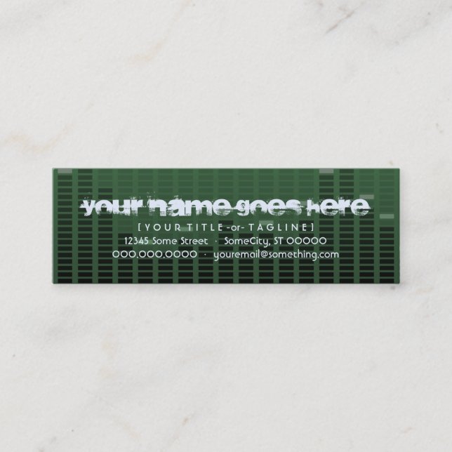 musicmeterz. v2. mini business card (Front)