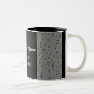 MusicNoteMug-customise any colour Two-Tone Coffee Mug