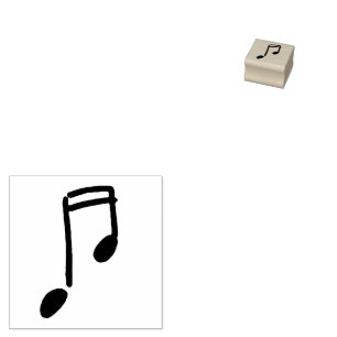 Musiknoten handgezeichnet rubber stamp