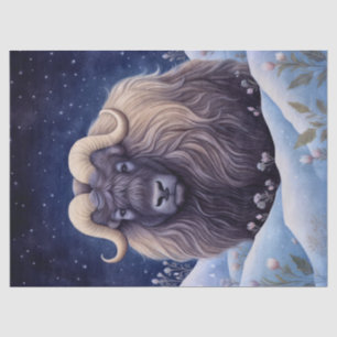 Musk Ox Boho Mystical Art Tissue Paper