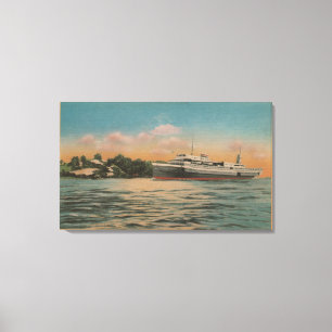 Muskegon, MI - View of Milwaukee Clipper Canvas Print