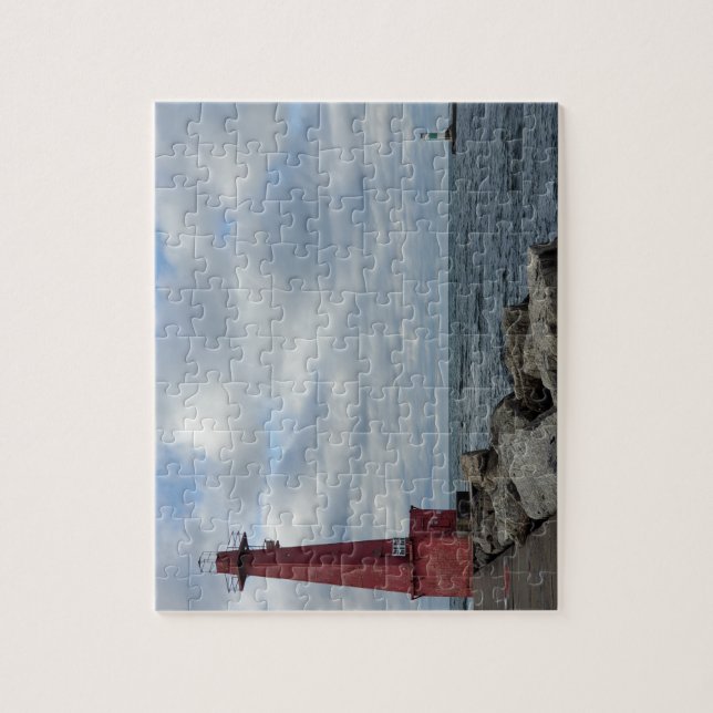 Muskegon South Breakwater Light Jigsaw Puzzle (Vertical)