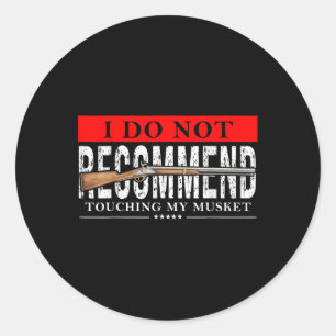 Musket Lover Civil War Reenacting American History Classic Round Sticker