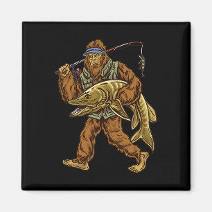 Muskie Fishing Bigfoot Musky Hunting Fishermen Magnet