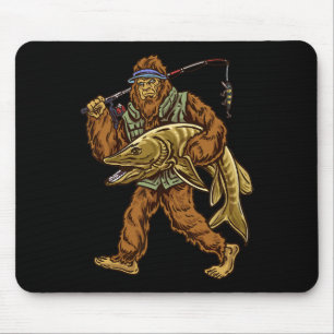 Muskie Fishing Bigfoot Musky Hunting Fishermen Mouse Pad