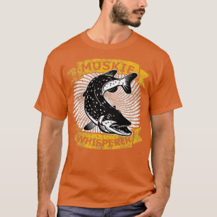 Muskie Fishing Gifts for Men Funny Fish Angler Quo T-Shirt