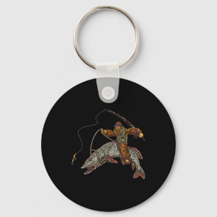 Muskie Fishing Tiger Musky Hunting Bigfoot Fisherm Key Ring