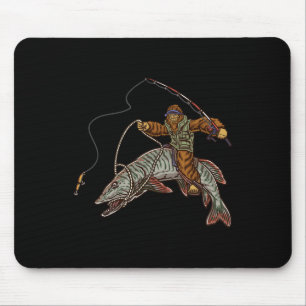 Muskie Fishing Tiger Musky Hunting Bigfoot Fisherm Mouse Pad