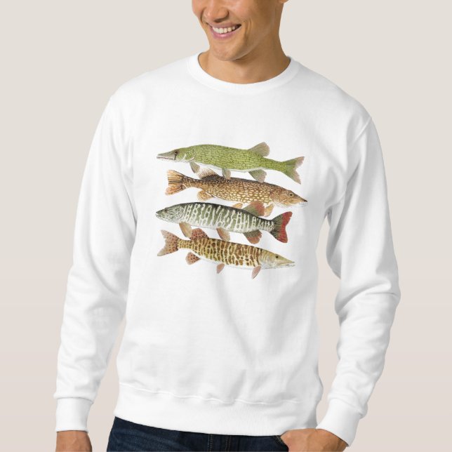 Muskie,Pike,Pickerel Apparel Sweatshirt (Front)