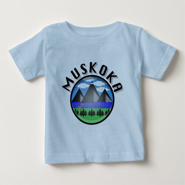 Muskoka Design (Version 2) - Baby Fine Jersey T-Sh Baby T-Shirt (Front)