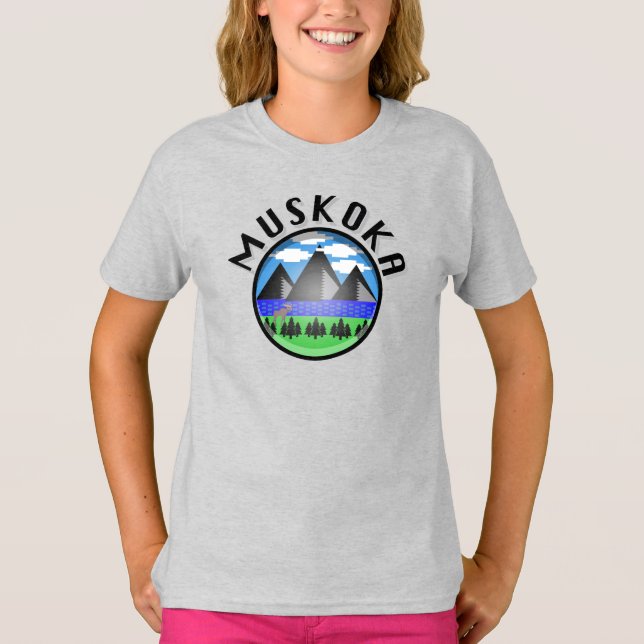 Muskoka Design (Version 2) - Girls' Basic T-Shirt (Front)