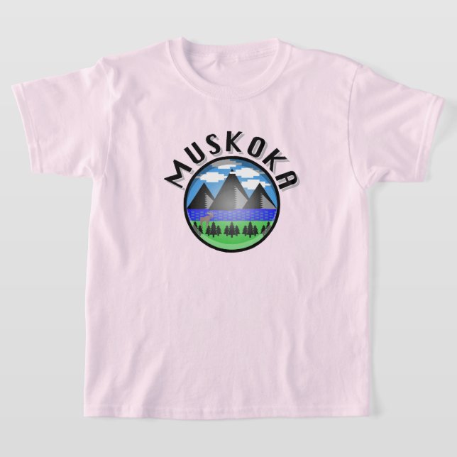 Muskoka Design (Version 2) - Kids' Basic T-Shirt (Laydown)