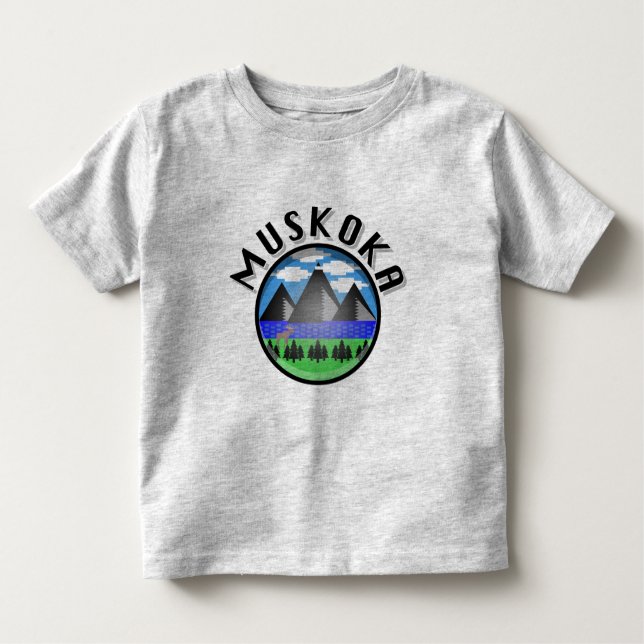 Muskoka Design (Version 2) - Toddler Fine Jersey T Toddler T-Shirt (Front)
