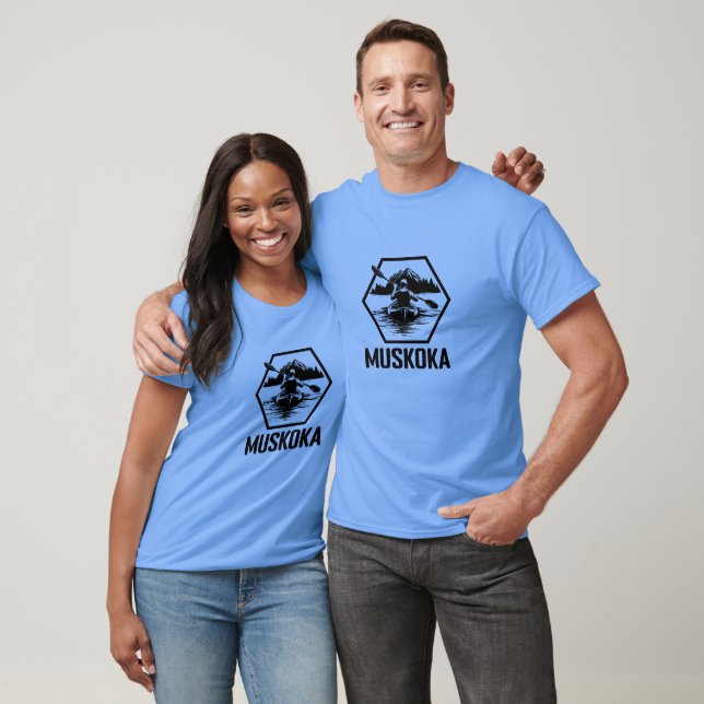 Muskoka Ontario Kayaker - Basic Dark T-Shirt (Unisex)