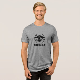 Muskoka Ontario Kayaker - Bella+Canvas Tri-blend T Shirt