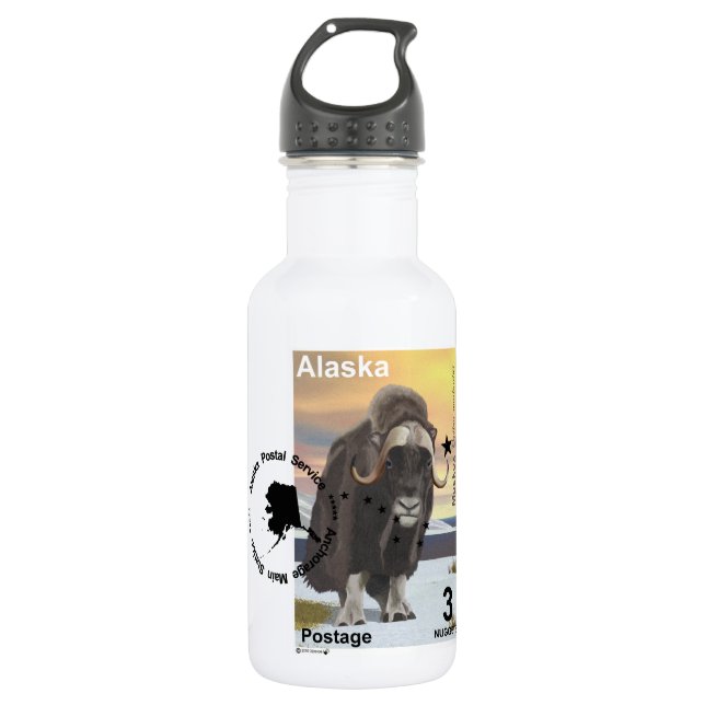 Muskox Souvenir 532 Ml Water Bottle (Front)
