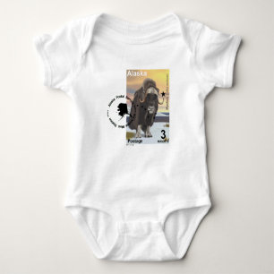 Muskox Stamp Souvenir Baby Bodysuit