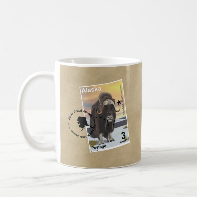 Muskox Stamp Souvenir Coffee Mug (Left)