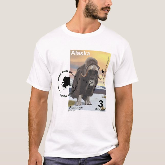 Muskox Stamp Souvenir T-Shirt (Front)