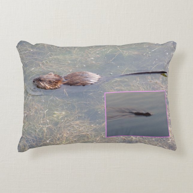 Muskrat Accent Pillow (Front)