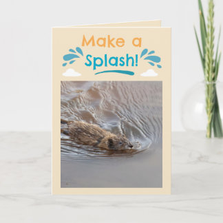 Muskrat Folded Birthday Card