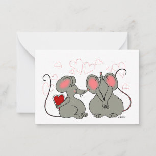 Muskrat Love Cartoon Blank Greeting Card