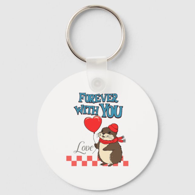 Muskrat Love Forever With You  Key Ring (Front)
