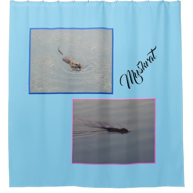 Muskrat Shower Curtain (Front)