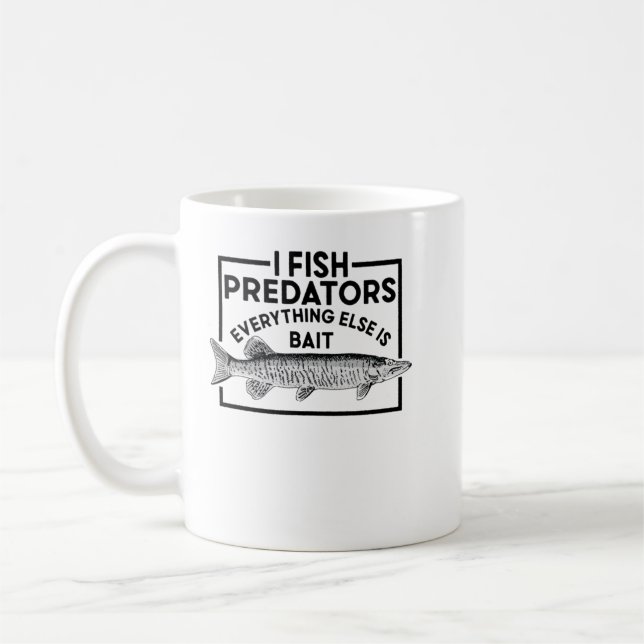 Musky Fishing I Fish Predators Pike Fish_676 Coffee Mug (Left)