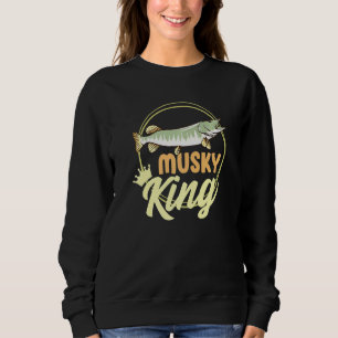 Musky Fishing Muskellunge Freshwater Fish Angler Sweatshirt
