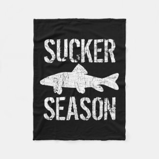 Musky Fishing Sucker Season Muskie  Fleece Blanket