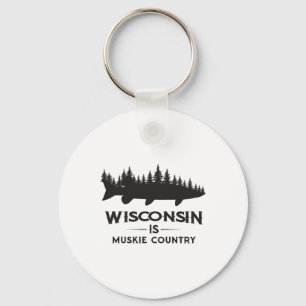Musky Fishing - Wisconsin Is Muskie Country Key Ring