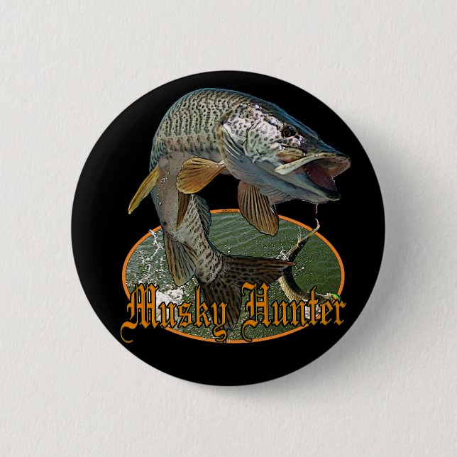 Musky Hunter 9 6 Cm Round Badge (Front)