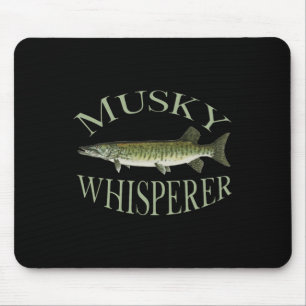Musky Muskellunge Fish Illustration Art Fishing An Mouse Pad