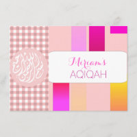 Muslim baby girl pink aqiqah Islamic